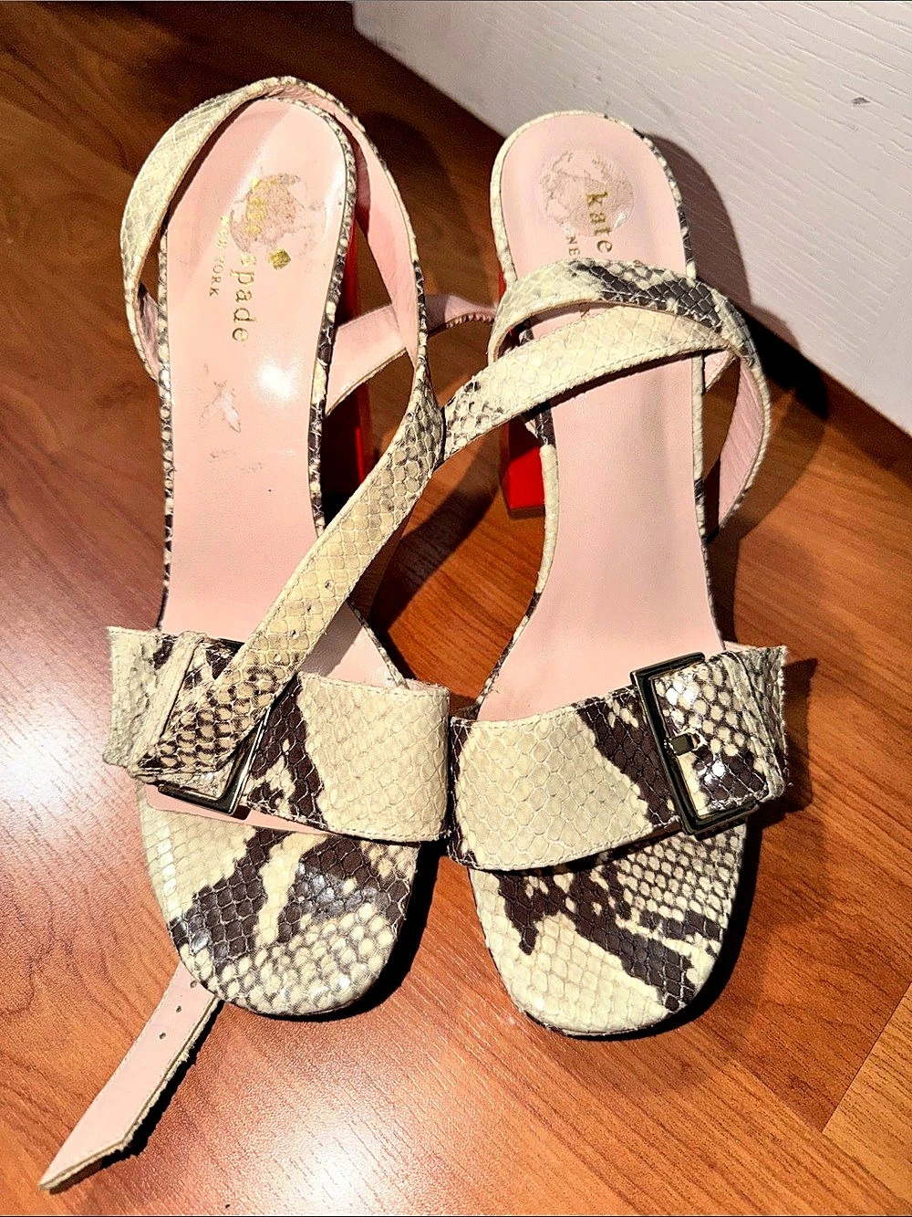 Kate Spade Snake Print Platform Heels US 7.5